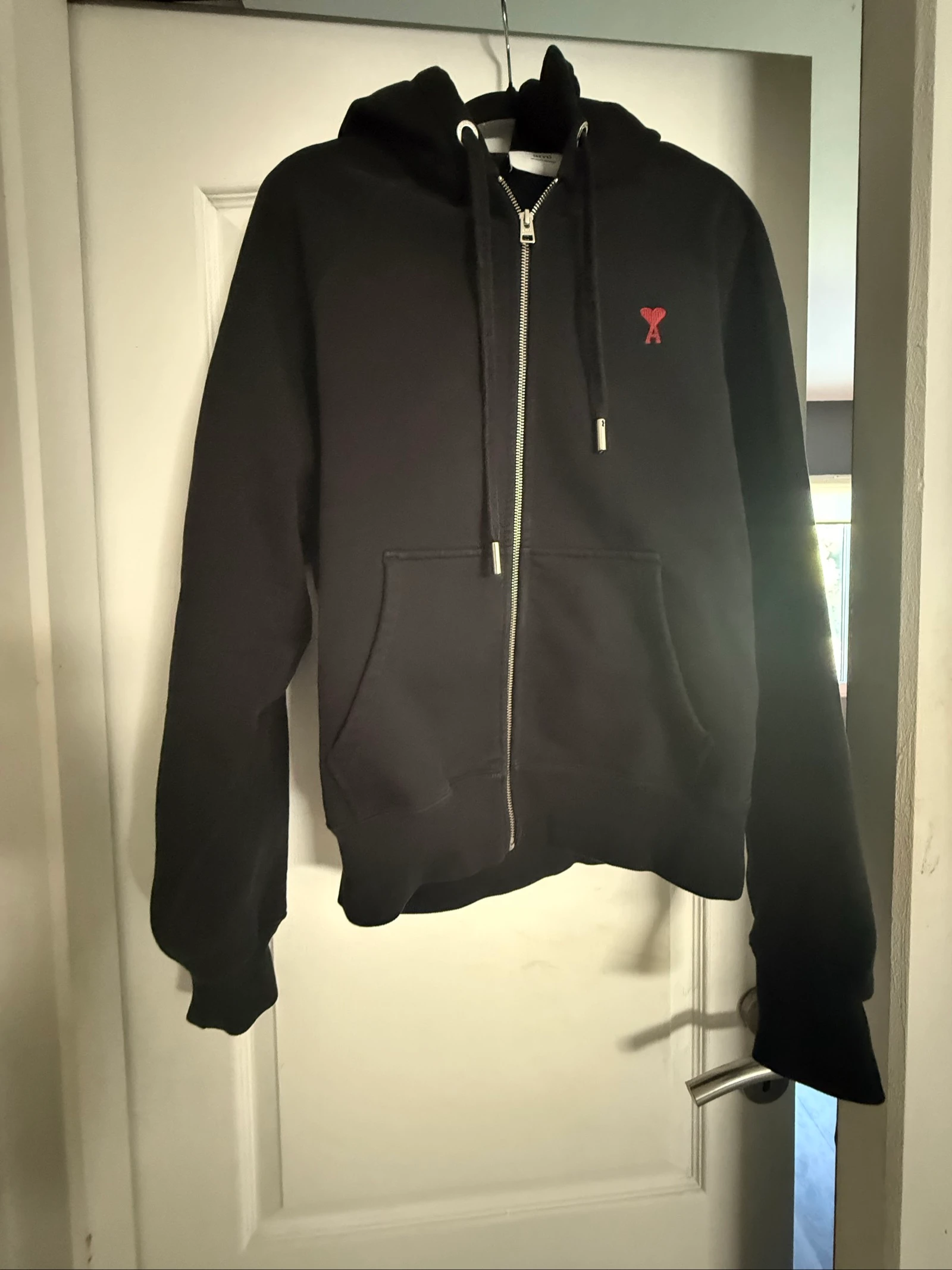 Moletom com capuz zipado Ami Paris Preto - Tamanho M – photo 3
